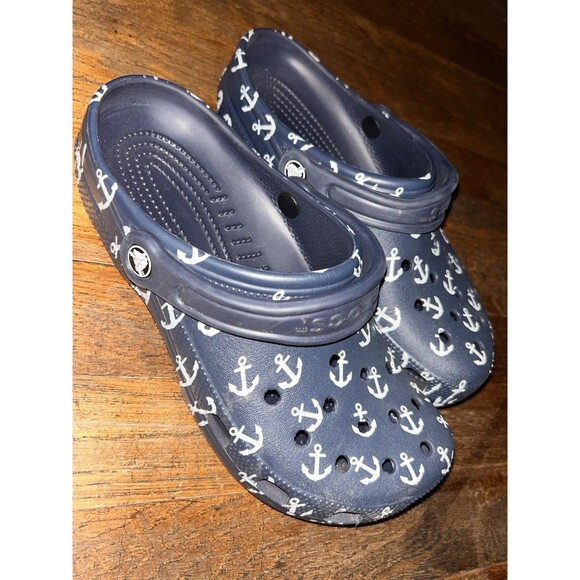 NWOT anchor Crocs Navy Size US Woman’s 7 - Picture 1 of 4